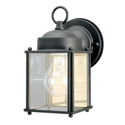 Westinghouse 66972 One-Light Outdoor Wall Lantern, Textured Black, Steel, Clear Glass Panels