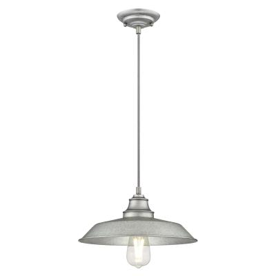 Westinghouse 63546 Iron Hill Indoor Pendant, Galvanized Steel