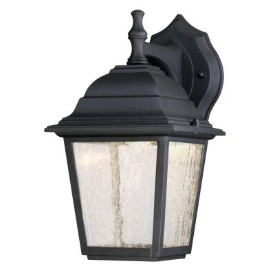Westinghouse 64001 One-Light Dimmable LED Outdoor Wall Fixture, Black w/ Clear Seeded Glass