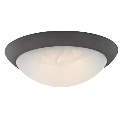 Westinghouse 63089 11" LED Flush Mount Ceiling Fixture, Oil Rubbed Bronze w/ White Alabaster Glass