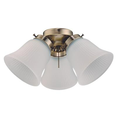 Westinghouse 7784 Three-Light LED Cluster Ceiling Fan Light Kit, Frosted Ribbed Glass