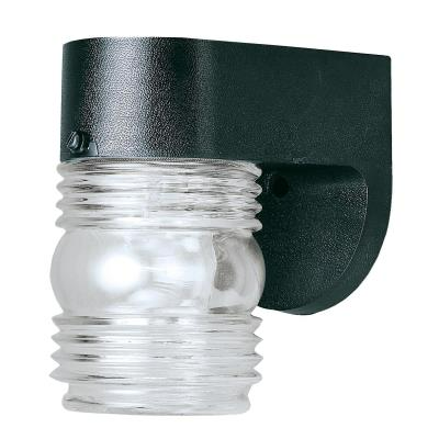 Westinghouse 66800 Polypropylene Outdoor Wall Fixture, Black, w/ Clear Glass