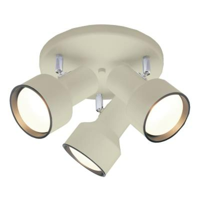 Westinghouse 66326 Three-Light Indoor Multi-Directional Flush-Mount Ceiling Fixture, Off White