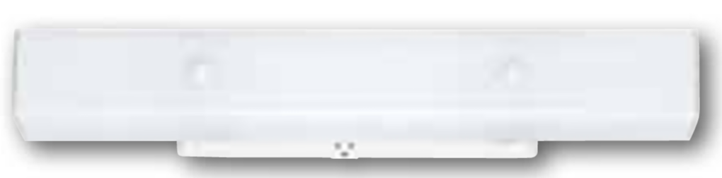 Westinghouse 66424 4-Light Wall w/ Ground Convenience Outlet, White, White Ceramic Glass