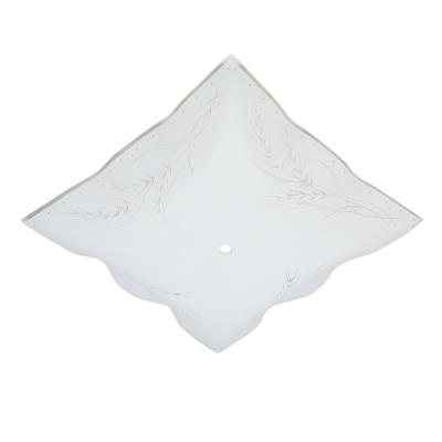 Westinghouse 81800 12" Clear Wheat Design on White Ruffled Edge Glass Diffuser