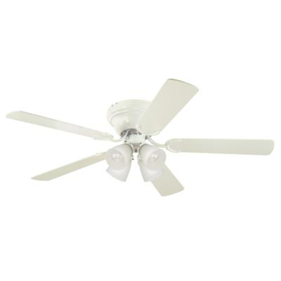 Westinghouse 72323 52" Contempra IV Indoor Ceiling Fan w/ Dimmable LED Light Fixture,White