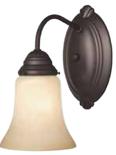 Westinghouse 62238 1-Light, Wall Fixture, Oil Rubbed Bronze, Aged Alabaster Glass, 60W