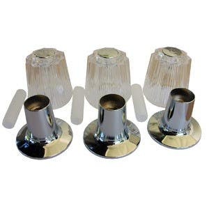 Larsen Supply Co 01-9061 Chrome Plated Price Pfister 3 Valve Windsor Trim Kit