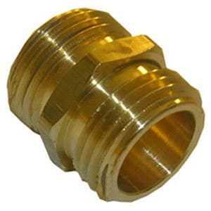 Larsen Supply Co 15-1703 3/4" Male Garden Hose Thread x 3/4" Male Garden Hose Thread Brass Adapter