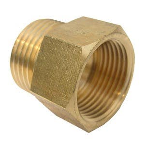 Larsen Supply Co 15-1713 3/4" Male Garden Hose Thread x 3/4" Female Pipe Thread Brass Adapter
