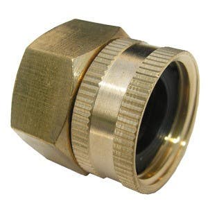 Larsen Supply Co 15-1715 3/4" Female Garden Hose Thread x 3/4" Female Pipe Thread Swivel Brass Adapter