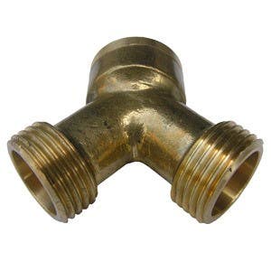 Larsen Supply Co 15-1731 CD Brass Garden Hose Wye
