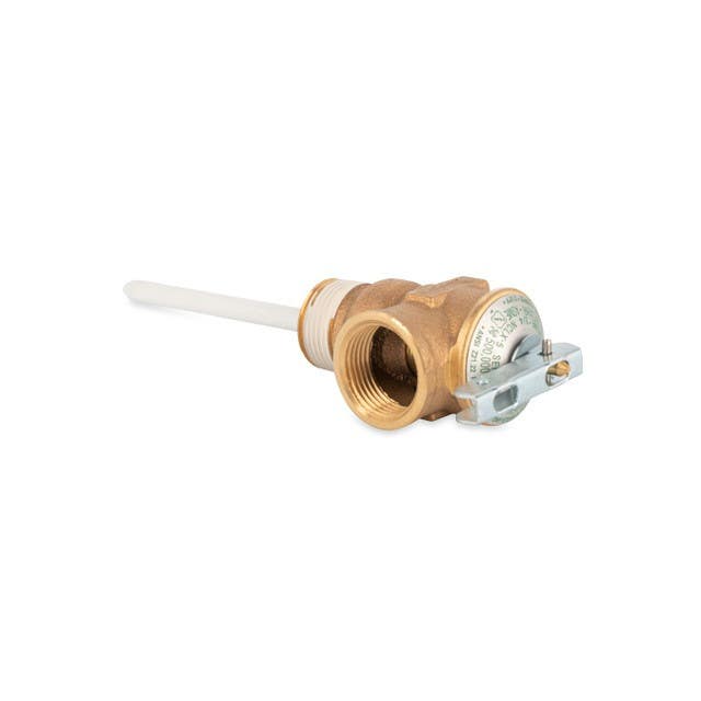 Camco Mfg 10473 Automatic Temperature and Pressure Relief Valve with Extension Probe and Lever