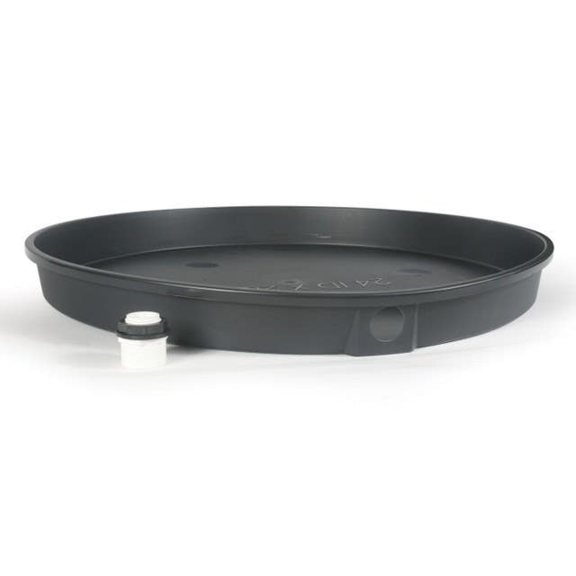 Camco Mfg 11360 WH Drain Pan - 24" ID Plastic w/PVC Fitting