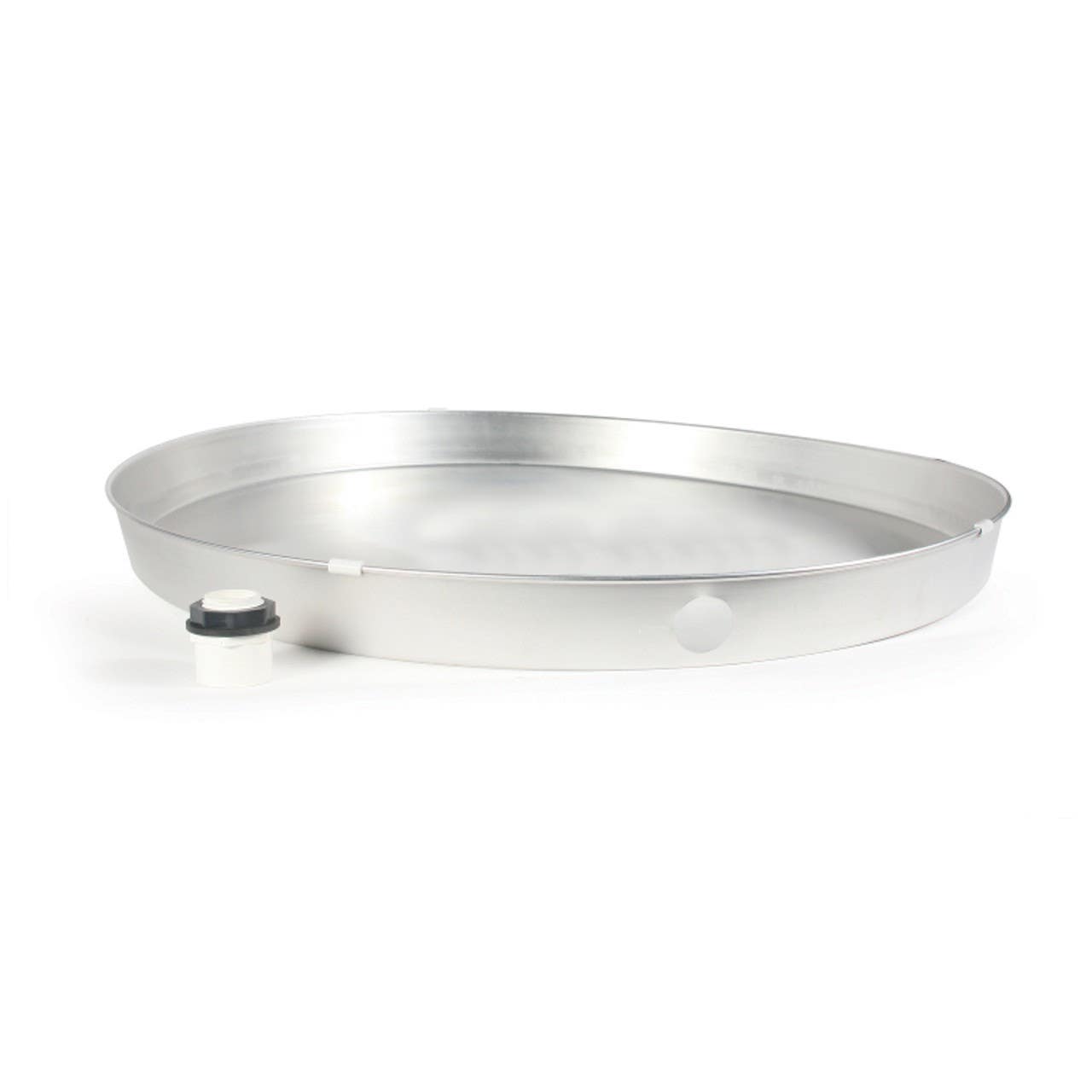 Camco Mfg 20840 WH Drain Pan - 22" ID Alum Short w/PVC Fitting