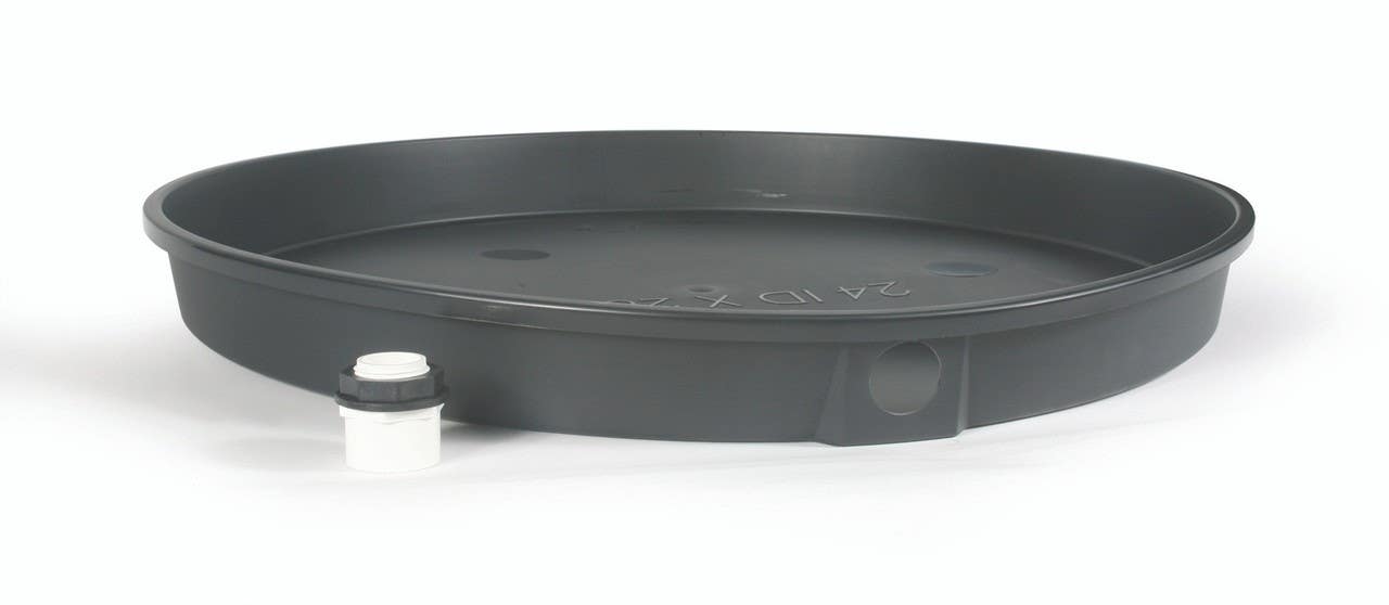 Camco Mfg 11366 WH Drain Pan - 24" ID Plastic w/CPVC Fitting