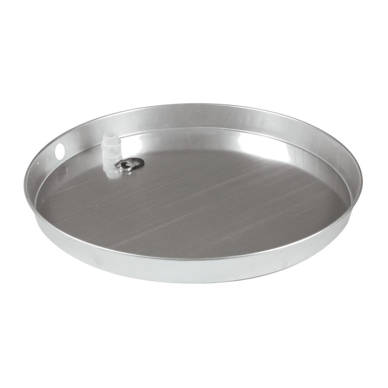 Camco Mfg 20800 WH Drain Pan - 20" ID Alum Short w/PVC Fitting