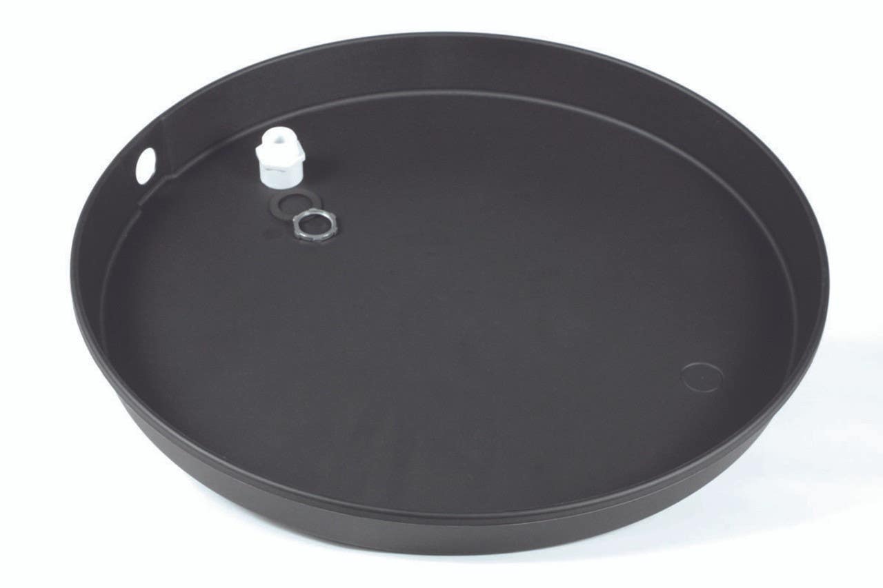 Camco Mfg 11260 WH Drain Pan - 20" ID Plastic w/PVC Fitting