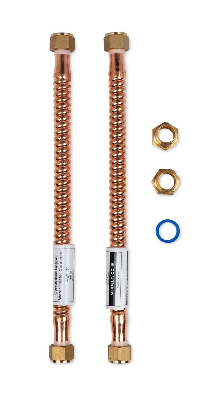 Camco Mfg 10193 Connector Kit-15" x 3/4" Gas/Elec,Copper w/CompFtg