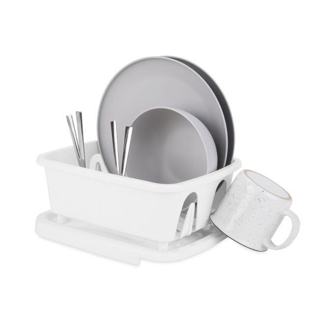 Camco Mfg 43511 Mini Dish Drainer & Tray, White