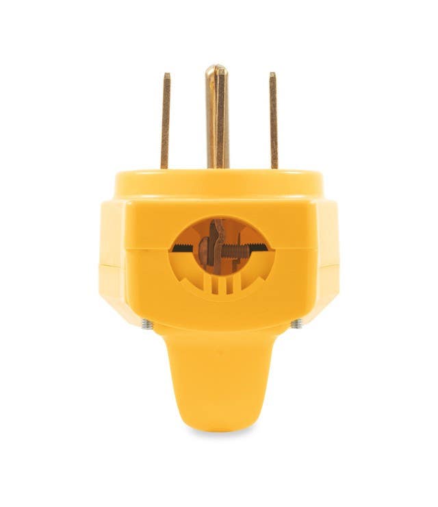 Camco Mfg 55255 50-Amp Power Grip Replacement Male Plug with Handle, 125-250V/12500W