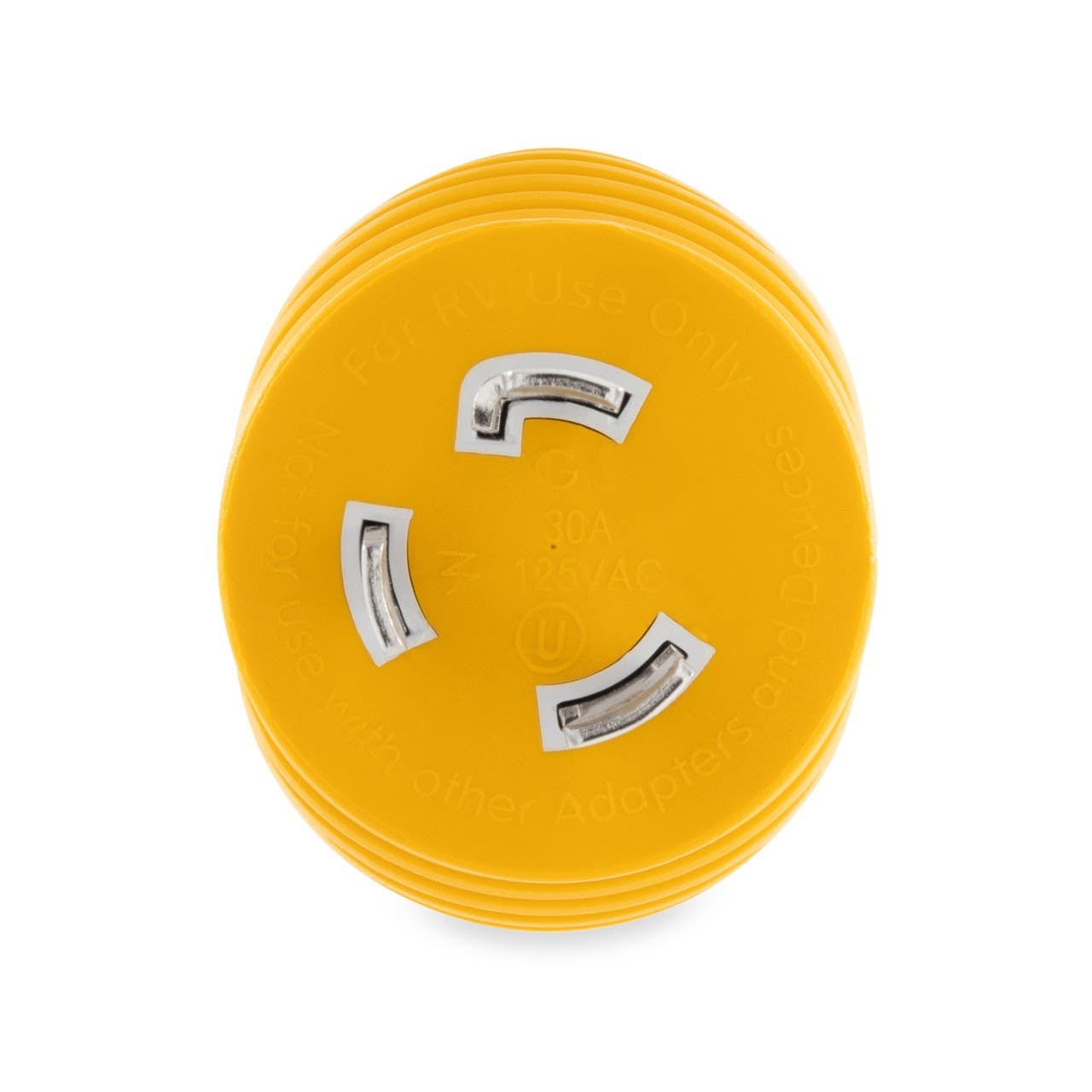 Camco Mfg 55333 Power Grip Generator Adapter, 30AM 3-Prong, 125V/3750W