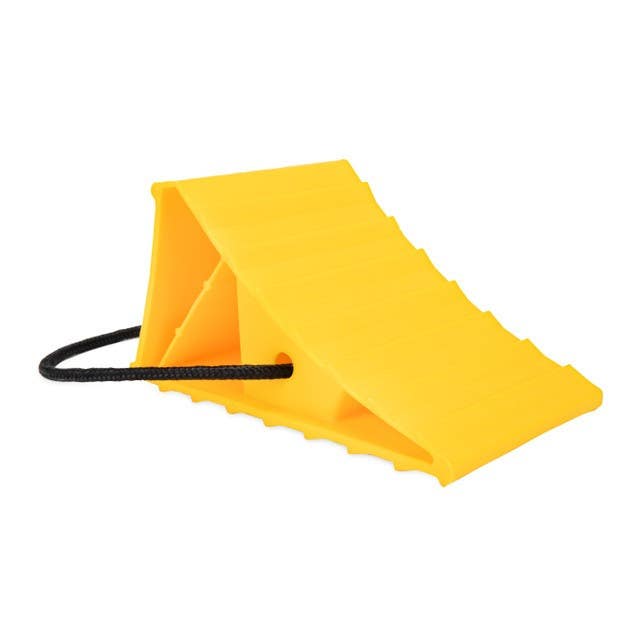 Camco Mfg 44472 Wheel Chock with Rope, Yellow