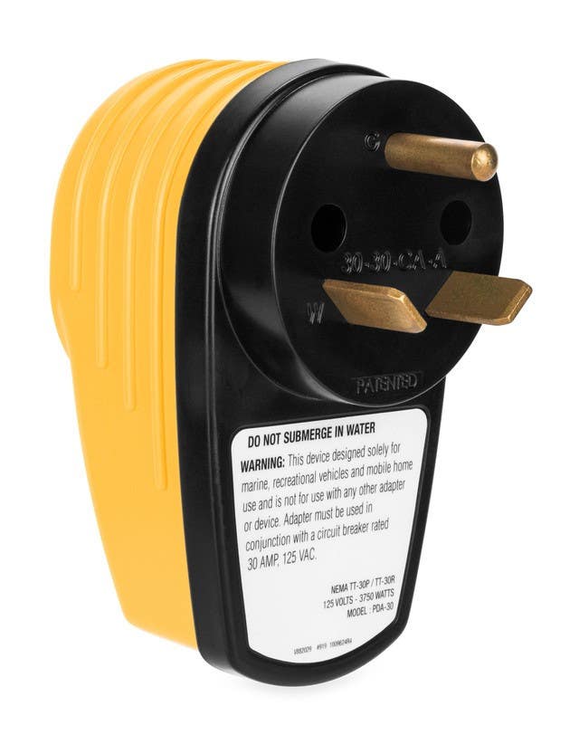 Camco Mfg 55310 Circuit Analyzer Adapter w/Integrated Surge Protection, 30-Amp