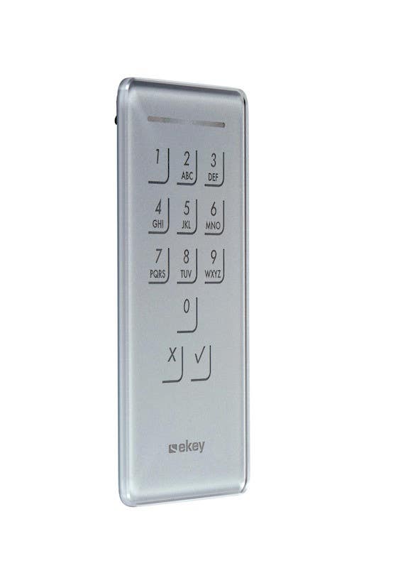 Ekey101674 Design Element KP IN GL SG R4 Glass Stainless Steel Gray Radius 4 MM