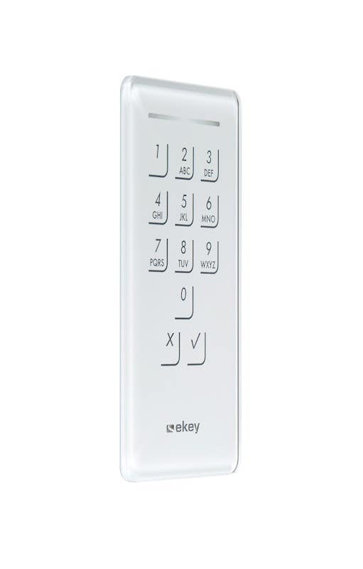Ekey 101675 Design Element KP IN GL WHI R4, Glass White Radius 4 MM