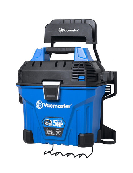 Vacmaster VWMB508 0101 5 Peak HP Remote Control Wall Mount Wet/Dry Vacuum, 5-Gallon