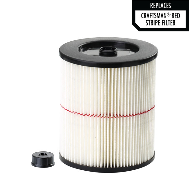 Vacmaster VCCF Standard Red Stripe Cartridge Filter(Craftsman Compatible)
