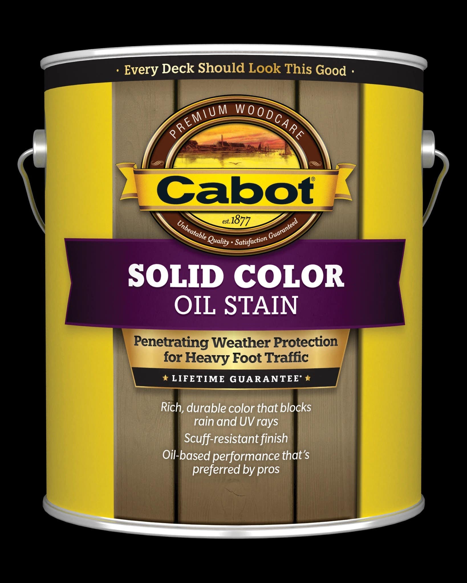 Cabot 7600 Series Solid Color Oil Stain Low VOC, 1-Gallon