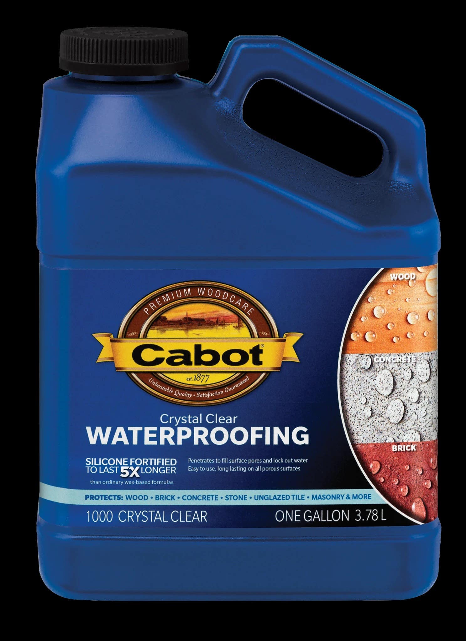 Cabot 1000-07 Waterproofing Silicone Sealer, Crystal Clear, 1-Gallon