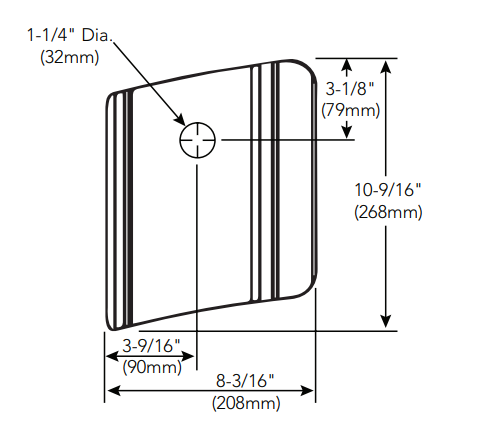 Sargent 82 Anti-Vandal Pull Trim, Finish-Satin Stainless Steel