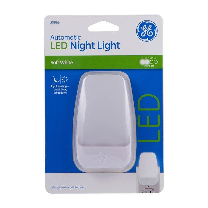 Jasco 30965 GE Light Sensing Led Night Light, White