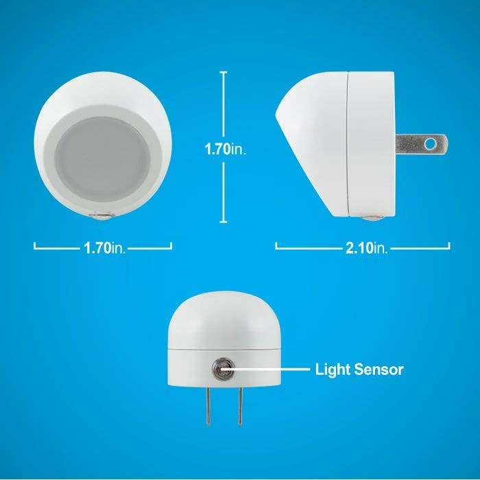 Jasco 31533 GE Light Sensing Led Night Light, 2 Pack, White
