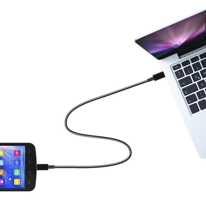 Jasco 33781 GE 3.3ft. USB-C To Micro-USB Charging Cable, Black