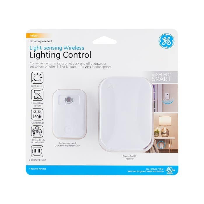 Jasco 36237 GE MySelectSmart Light Sensing Wireless Lighting Control, White