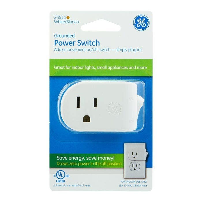 Jasco 25511 GE UltraPro Plug-In On/Off Power Switch, White