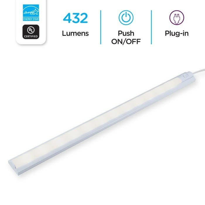 Jasco 2653 Plug-In Led Under Cabinet Fixture, White