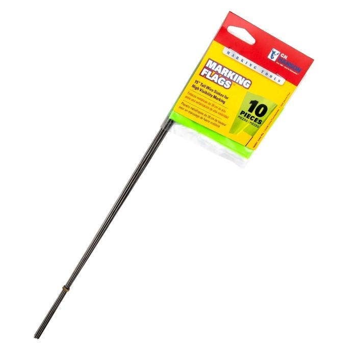 C.H. Hanson 15 Stake Flags Fluorescent 15" Staff, 2-1/2" X 3-1/2" Flag (120 Flags)