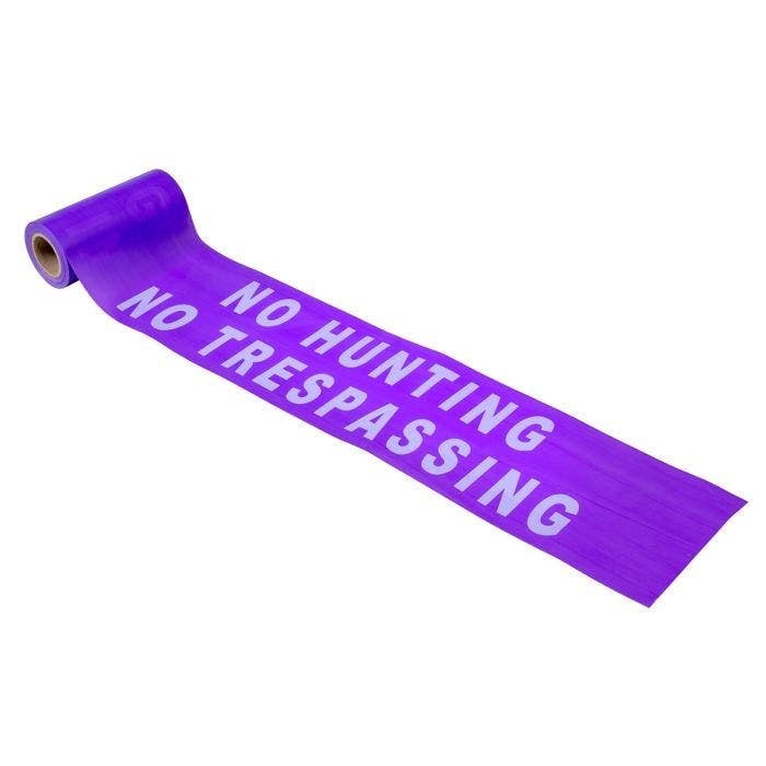 C.H. Hanson 15150 No Hunting/No Trespassing Barricade Tape Purple 6" X100' (12 Rolls)