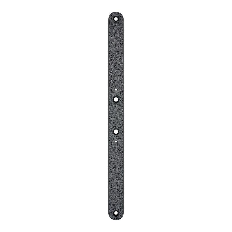 Ekey 101905 Mounting Plate CP Micro (Plus) R20 X 272 MM, Round 20X272X2.7MM ABS Grained ON Front Side Black