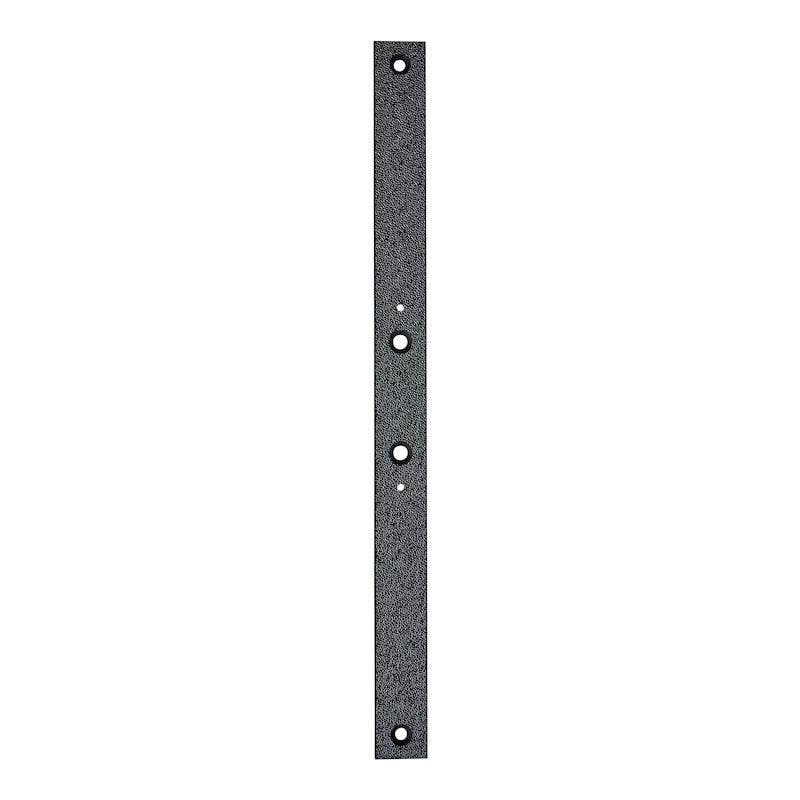 Ekey 101908 Mounting Plate CP Micro (Plus) S24 X 272 MM, Square 24X272X2.7MM ABS Grained Front Side Black