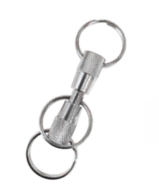 HY-KO Products KC215 3-Way, Pull-Apart Silver Key Ring