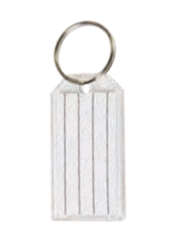 HY-KO Products KC142 Clear Key Tag With Split Ring, 2-pk