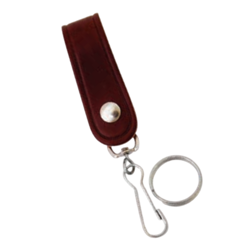 HY-KO Products KC185 Snap-On Leather Key Strap With Metal Clip