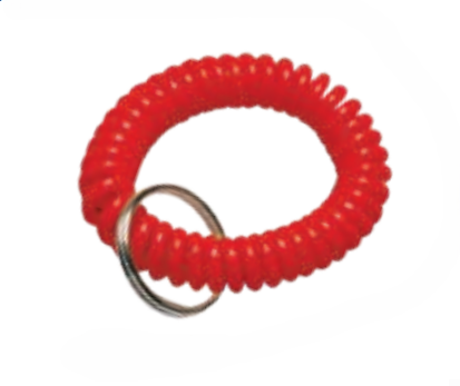 HY-KO Products KB152-BKT Coiled Key Ring w/Ring - 40pc.