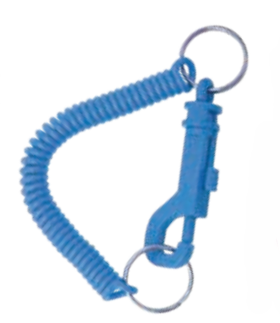 HY-KO Products KT153 Coiled Key Ring with Plastic Clip- 25pk.
